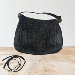 Coach Black Textured Shoulder Bag